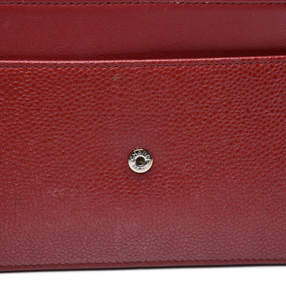 Chanel Caviar Timeless CC Wallet On Chain WOC Red 10 of 12