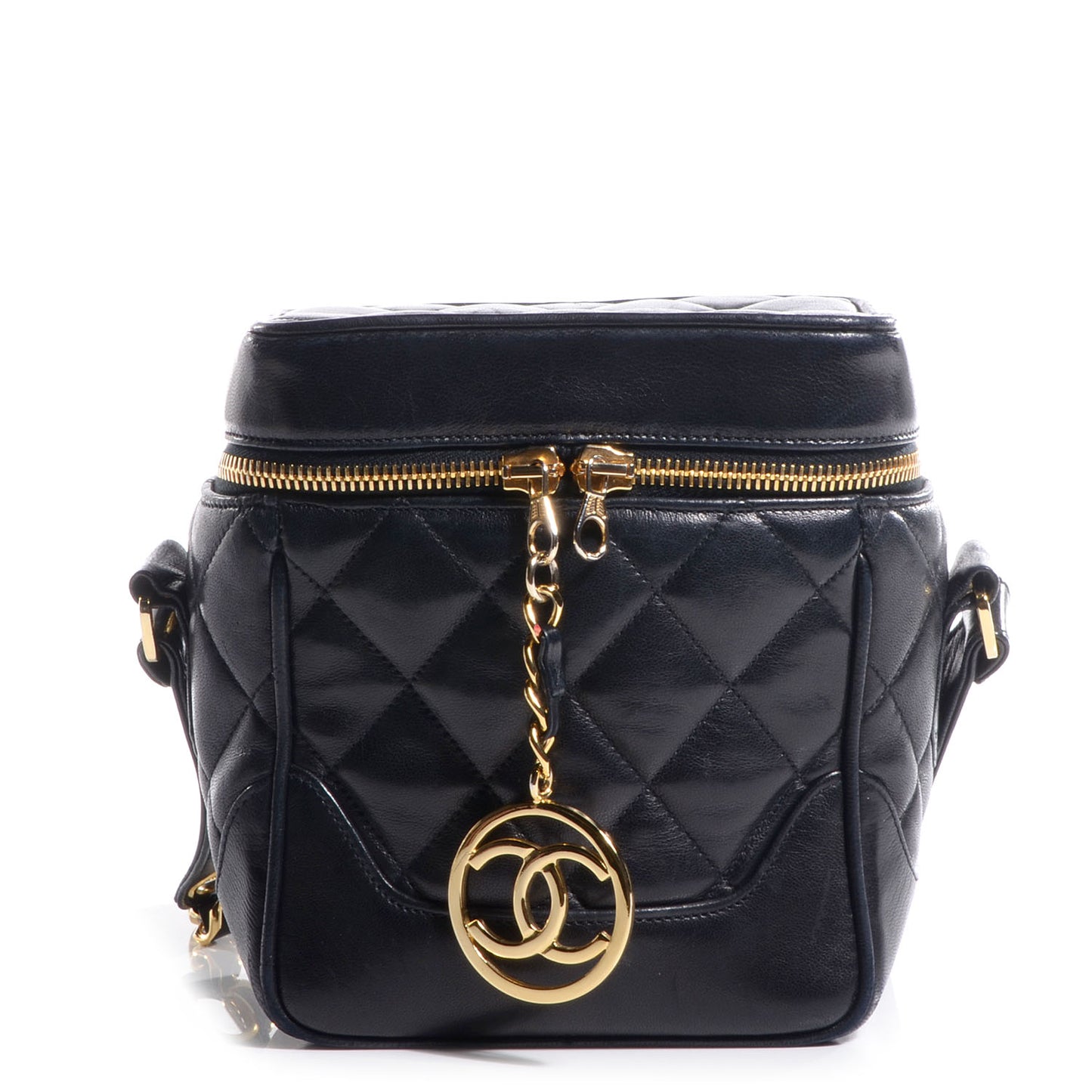 Lambskin Quilted Shoulder Bag Black