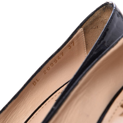 Saint Laurent Patent Crocodile Embossed Tribtoo 80 Pumps 37 Black 11 of 14
