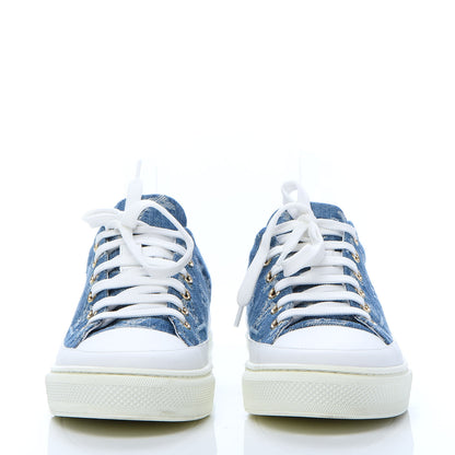 Louis Vuitton Denim Monogram Stellar Sneakers 37 Bleu Jeans Blue 2 of 10