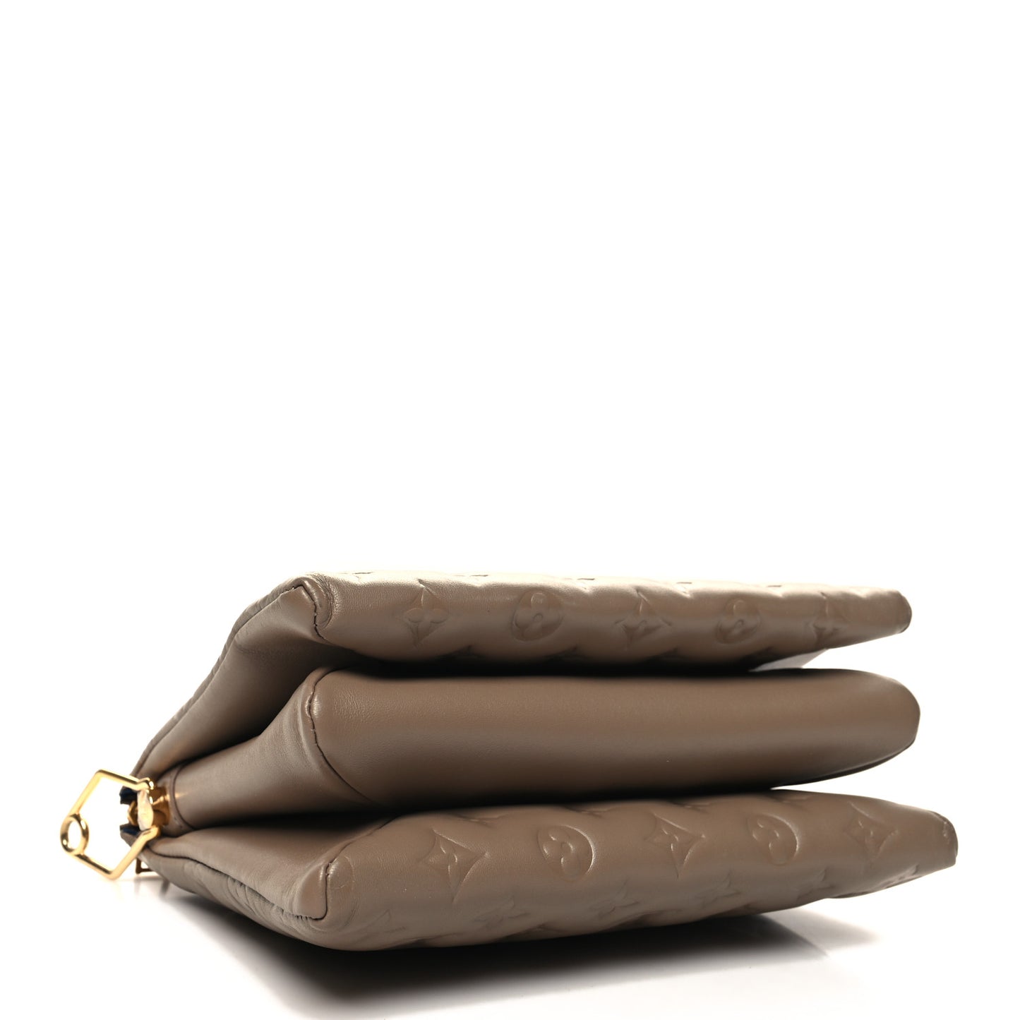 Lambskin Embossed Monogram Coussin PM Taupe