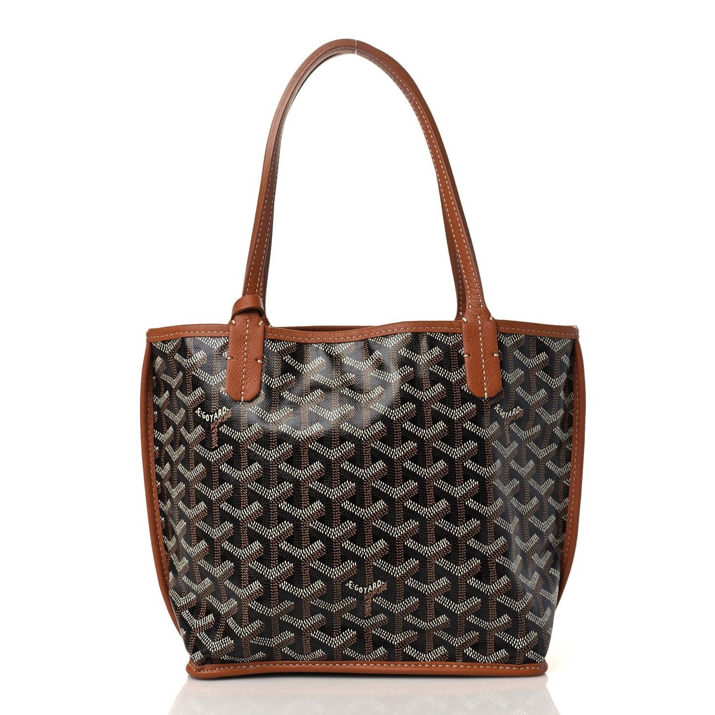 Goyardine Reversible Mini Anjou Black Gold