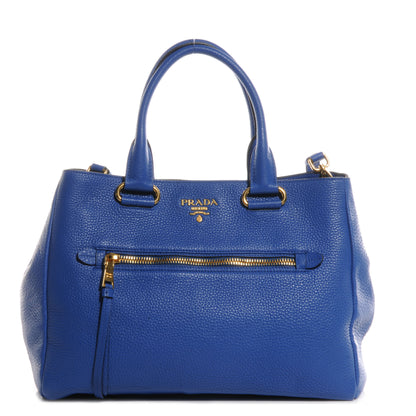 Prada Vitello Daino Shopping Tote Azzurro 1 of 11