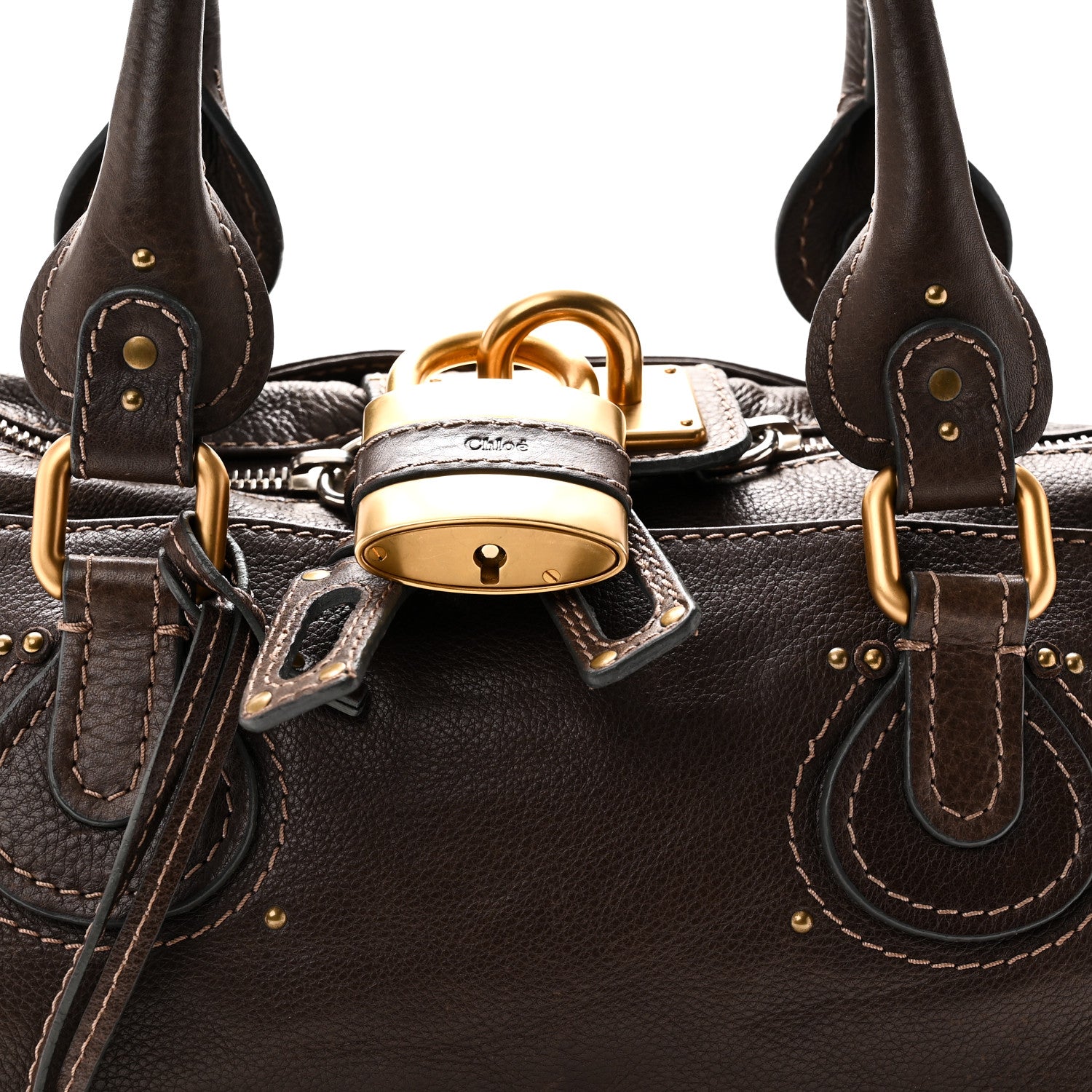 Chloe Calfskin Medium Paddington Satchel Chocolate 7 of 9