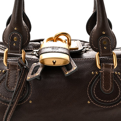 Chloe Calfskin Medium Paddington Satchel Chocolate 7 of 9