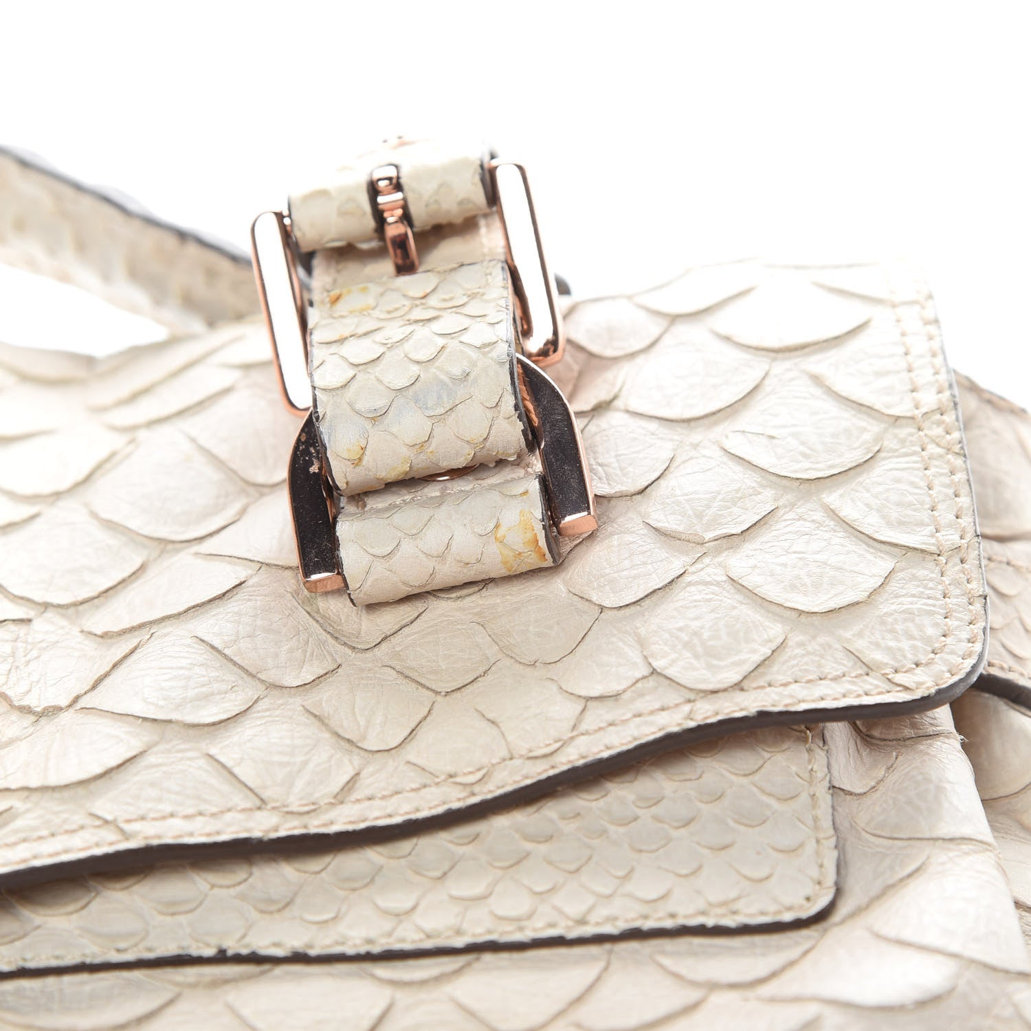 Mulberry Python Embossed Calfskin Medium Alexa White 16 of 19