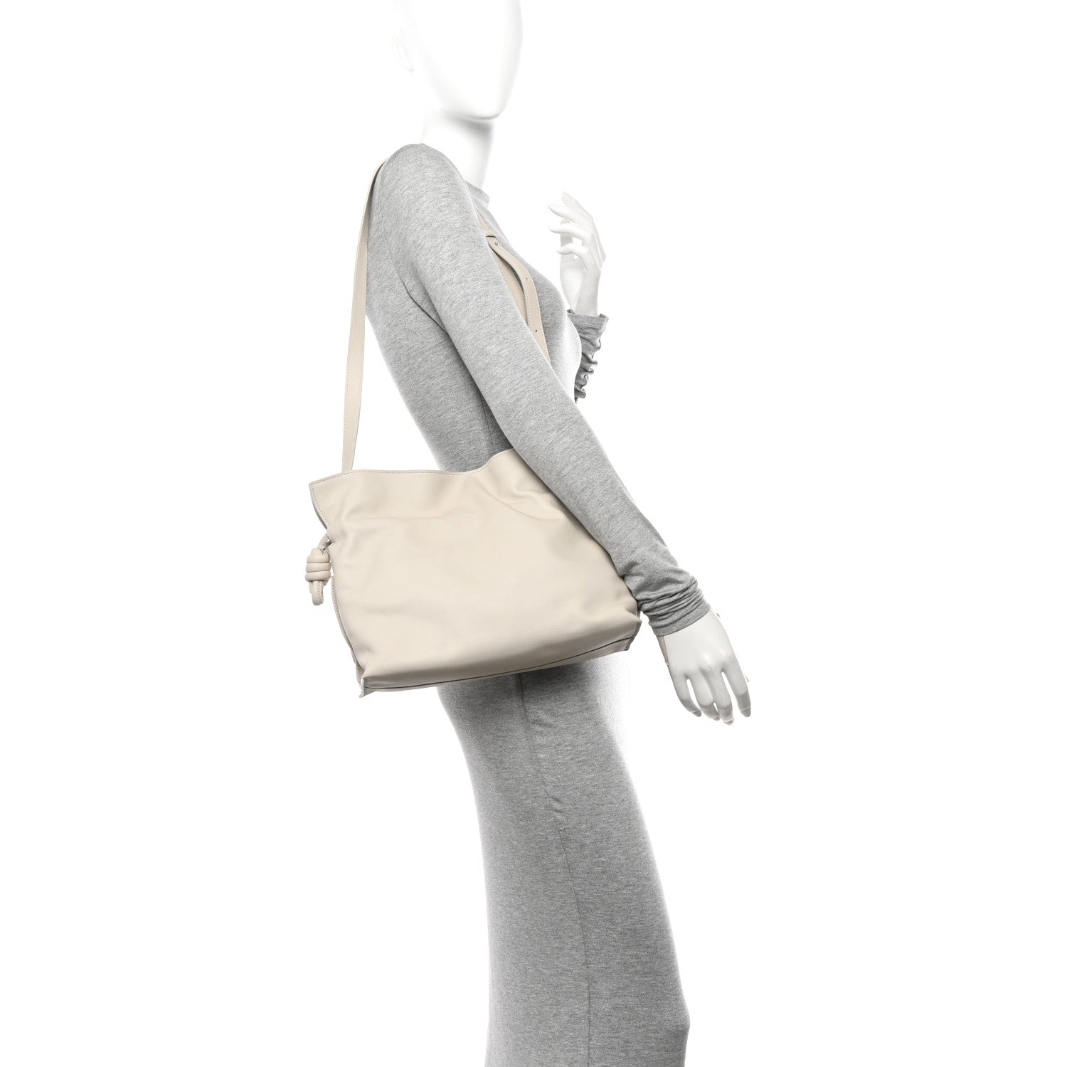 Loewe Calfskin Small Flamenco Knot Bag Sea Salt 2 of 10
