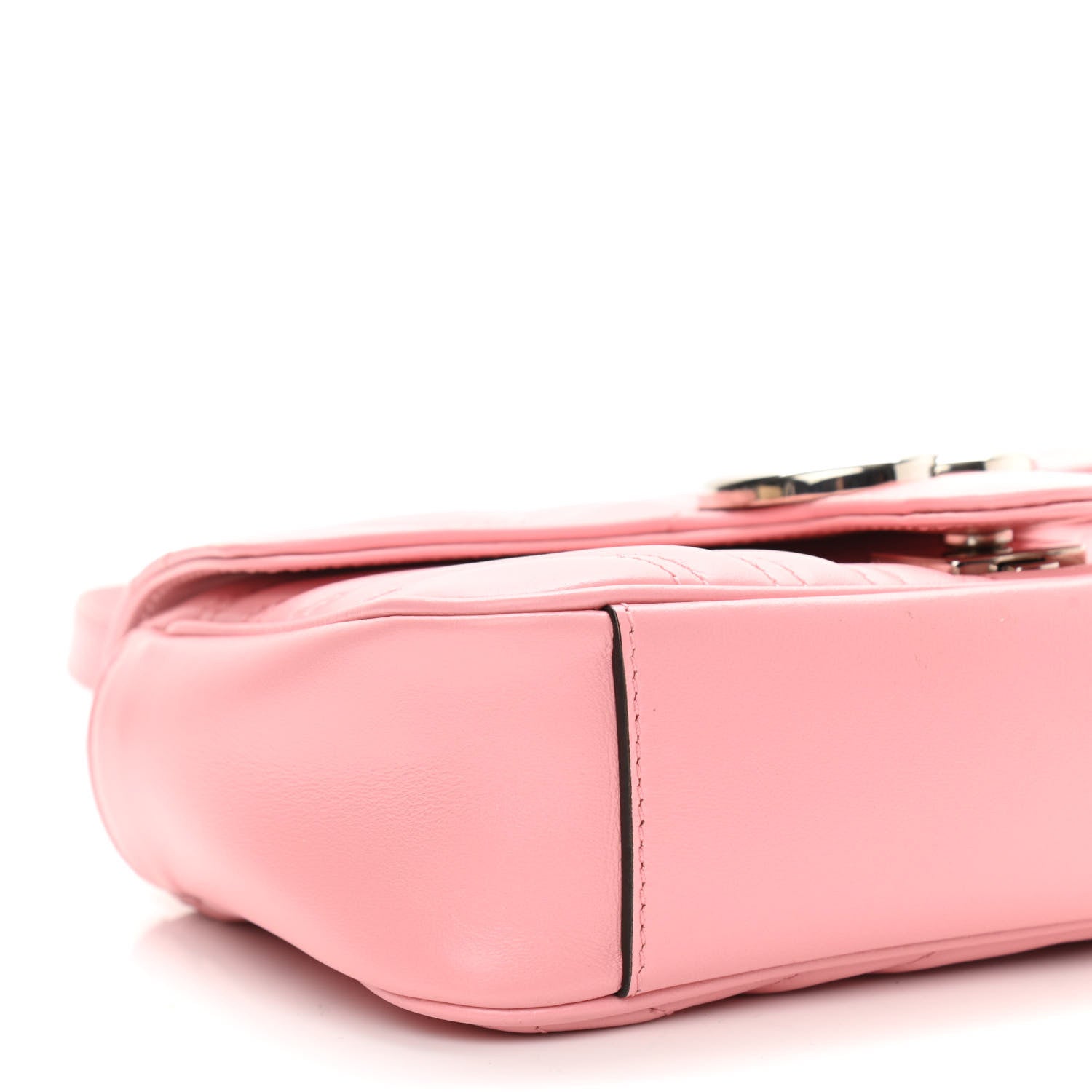 Gucci Calfskin Matelasse Mini GG Marmont Shoulder Bag Wild Rose 9 of 11