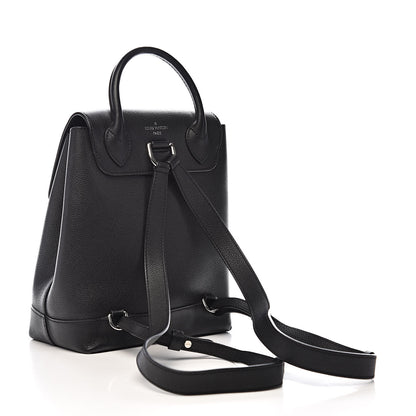 Louis Vuitton Calfskin Lockme Backpack Black 3 of 10