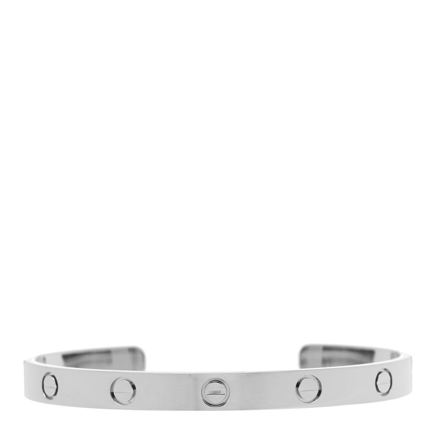 18K White Gold LOVE Cuff Bracelet 18