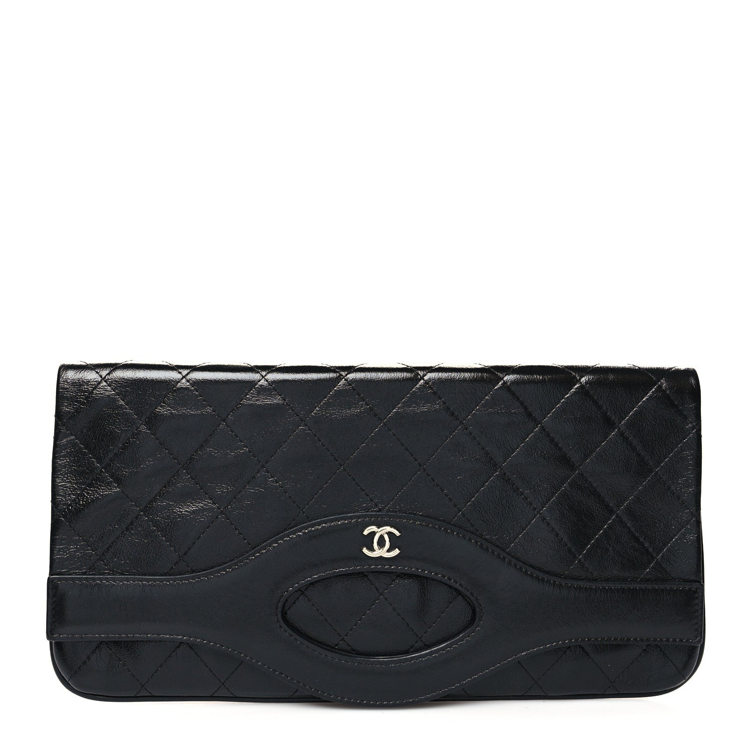 Chanel Shiny Crumpled Calfskin Large 31 Pouch Black 1 of 10