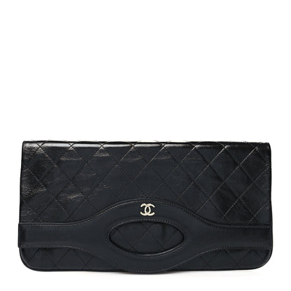 Chanel Shiny Crumpled Calfskin Large 31 Pouch Black 1 of 10