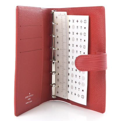 Louis Vuitton Epi Small Ring Agenda Cover Red 5 of 9