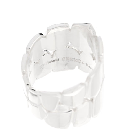 Hermes Sterling Silver MM Niloticus Eclat Ring 52 6 4 of 7