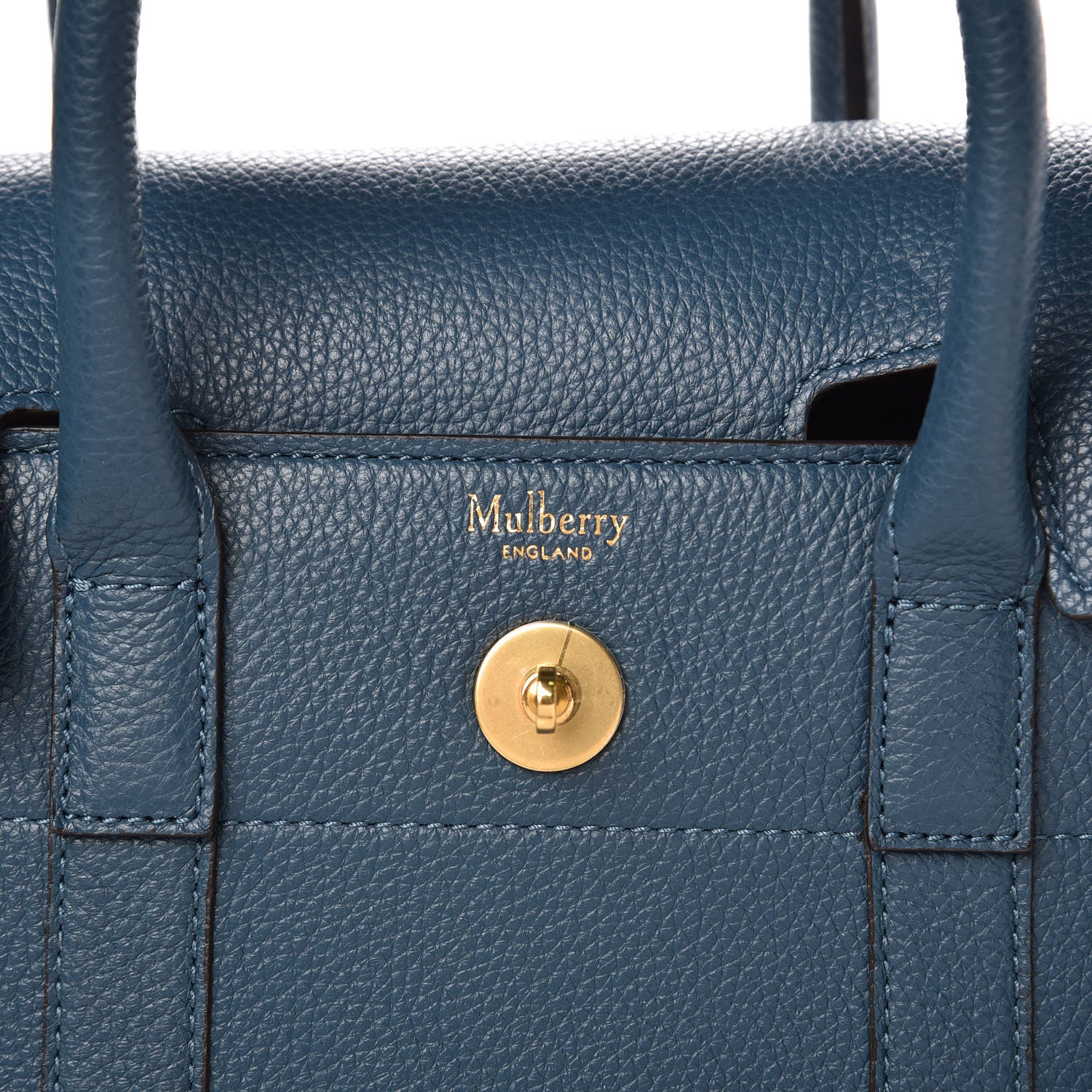 Mulberry Classic Grain Small Bayswater Satchel Deep Sea 7 of 9
