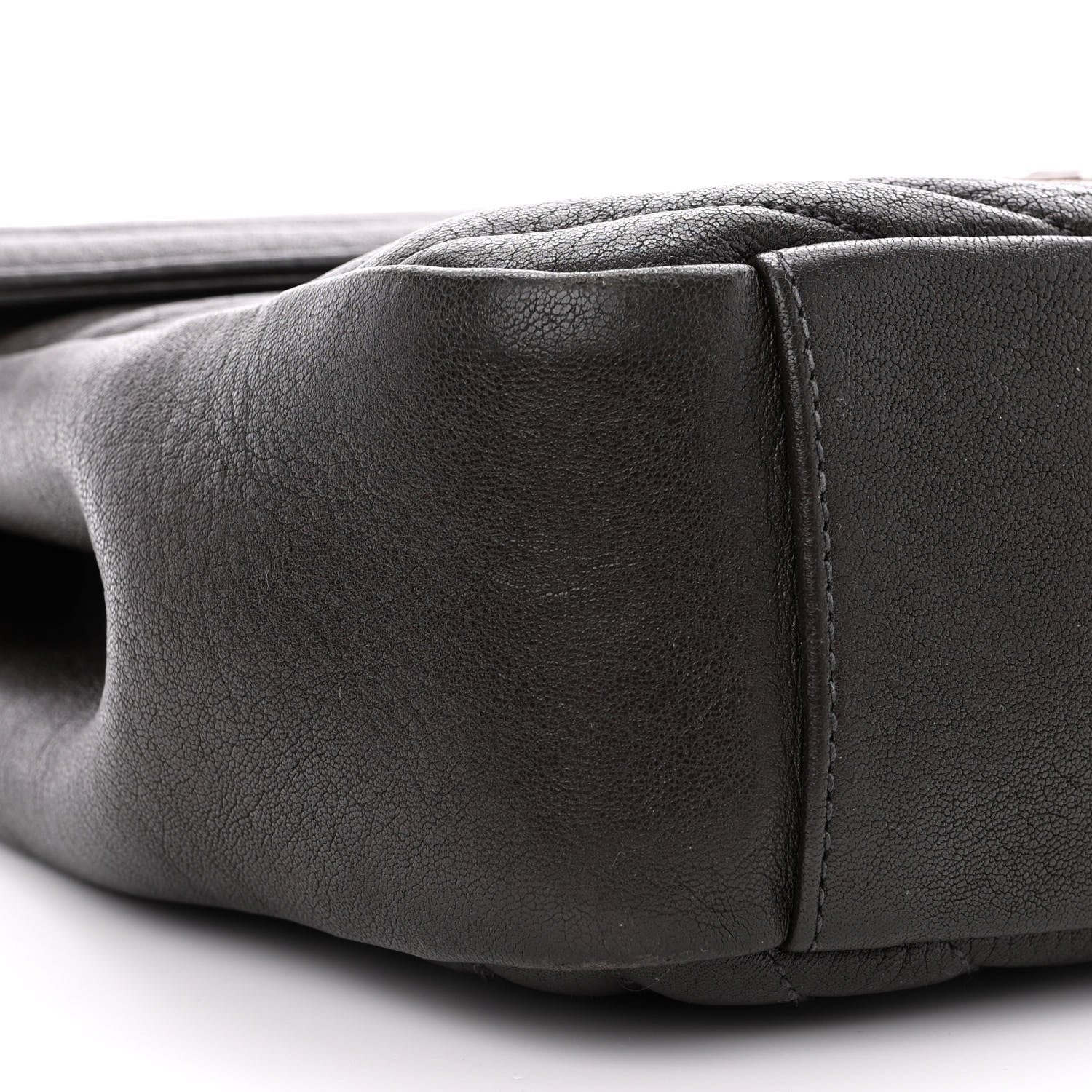 Saint Laurent Sheepskin Matelasse Chevron Monogram Large College Satchel Black Tulip 9 of 12