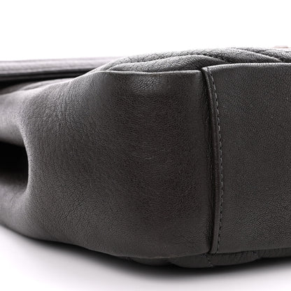 Saint Laurent Sheepskin Matelasse Chevron Monogram Large College Satchel Black Tulip 9 of 12