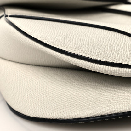 Christian Dior Grained Calfskin Saddle Bag White 9 of 11