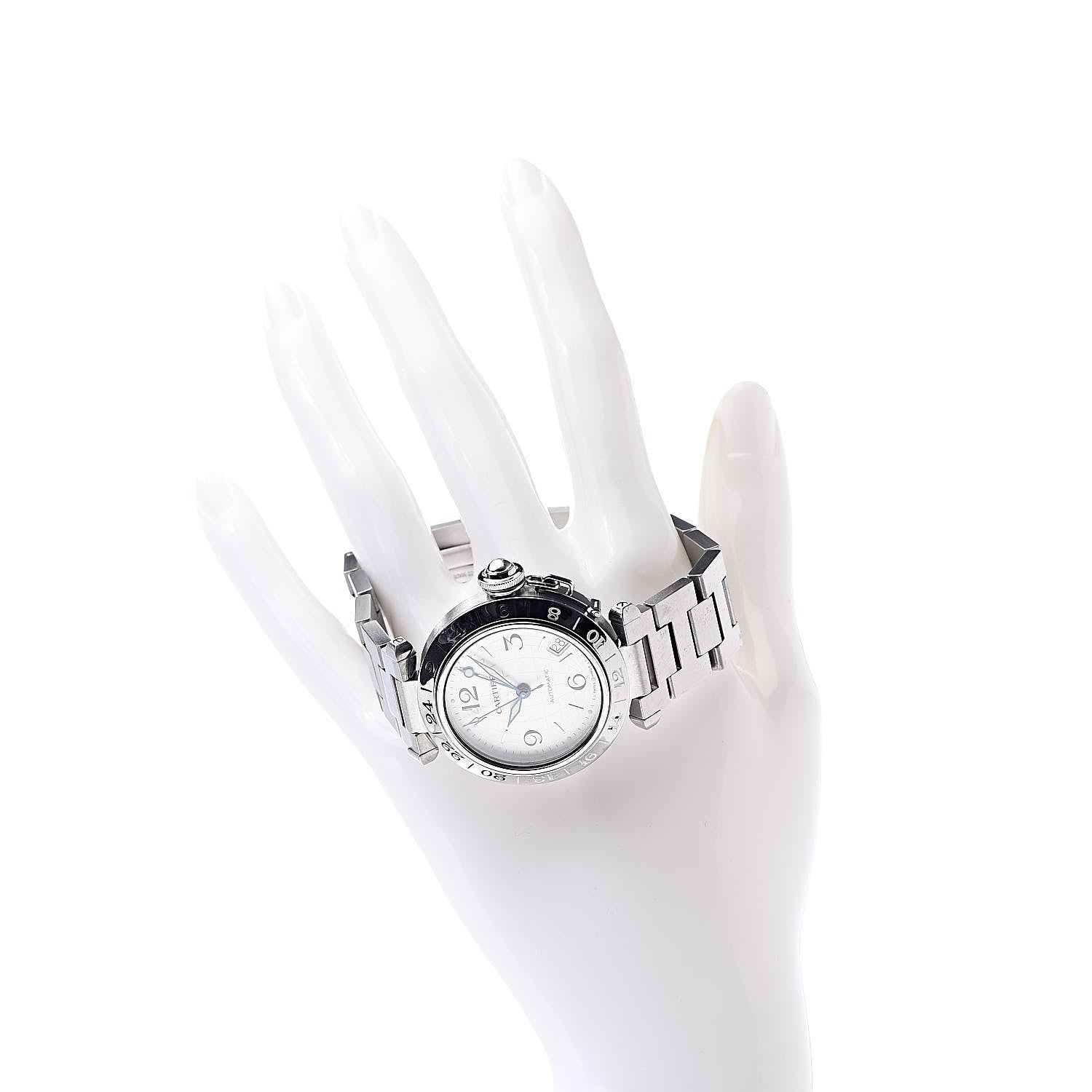 Cartier Stainless Steel 35mm Pasha GMT Automatic Watch 2 of 6