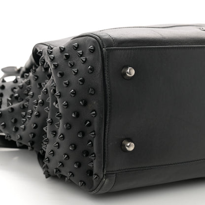 Christian Louboutin CHRISTIAN LOUBOUTIN Calfskin Justine Spikes Tote Black 8 of 16
