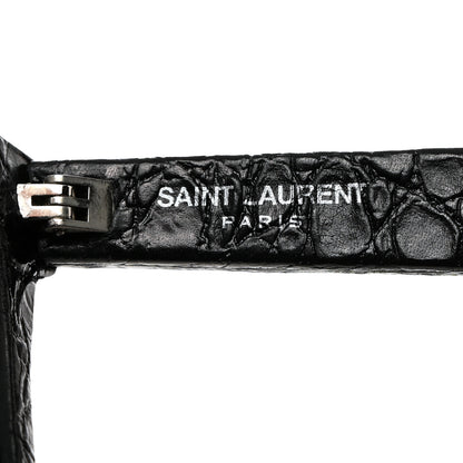 Saint Laurent Crocodile Square Sunglasses SL 51 Black 5 of 7