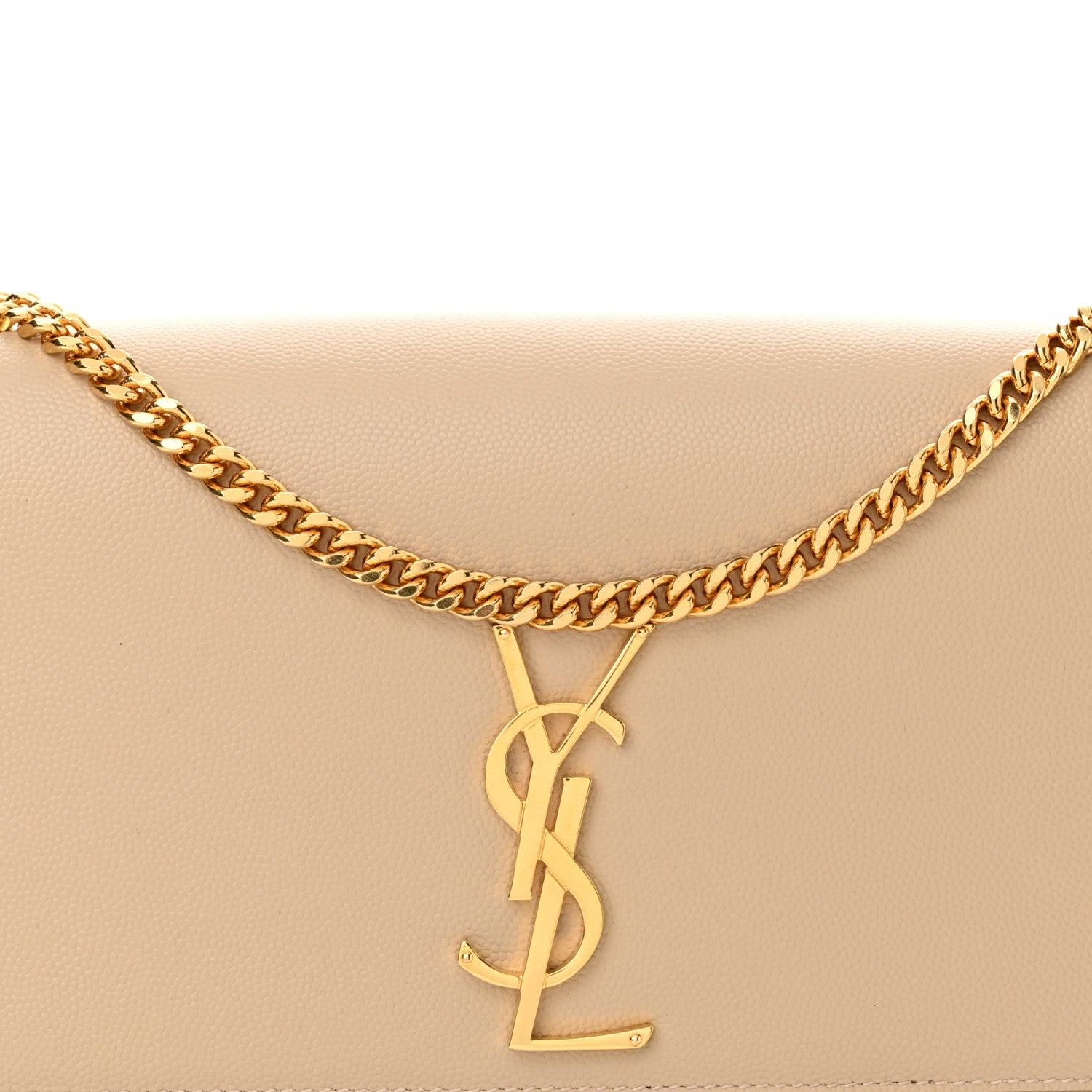 Saint Laurent Grain De Poudre Medium Monogram Kate Satchel Nude Powder 8 of 10