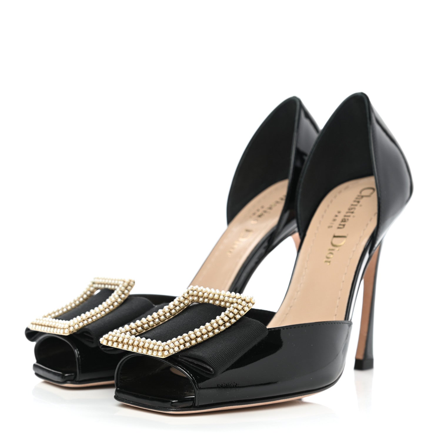 Christian Dior Patent Dior Idylle Pumps 35 Black 3 of 9