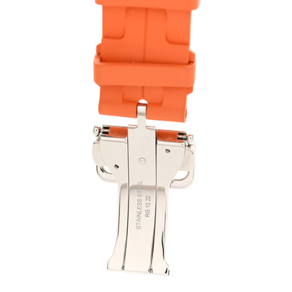 Hermes Rubber 41mm Deployment Buckle Kilim Apple Watch Single Tour Band Orange 4 of 4