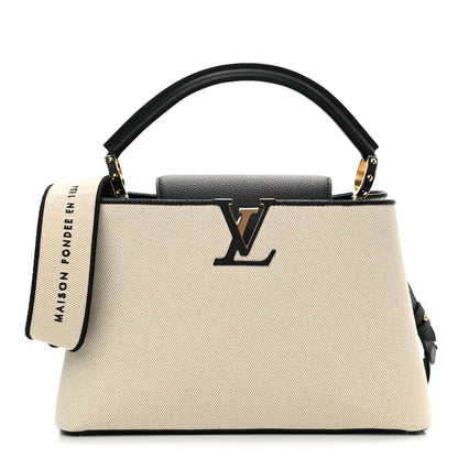 Louis Vuitton Canvas Taurillon Capucines MM Black 1 of 10