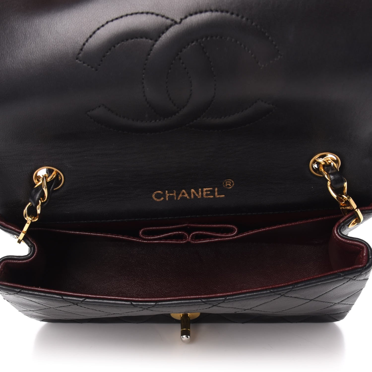 Chanel Lambskin Quilted Mini Flap Black 5 of 9