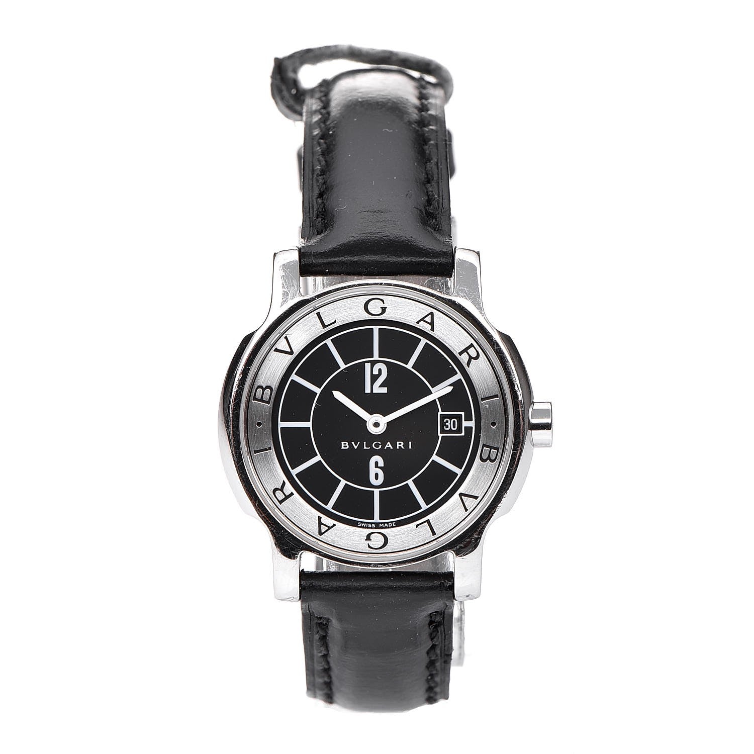 Bulgari Stainless Steel Calfskin 29mm Solotempo Quartz Watch Black 1 of 8