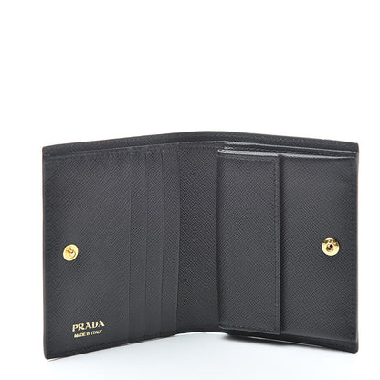 Prada Saffiano Shine Bi-Fold Wallet Black 5 of 7
