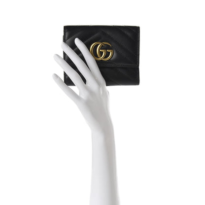 Gucci Calfskin Matelasse GG Marmont Wallet Black 2 of 6