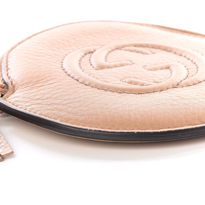 Gucci Pebbled Calfskin Round Coin Purse Pale Pink 5 of 8