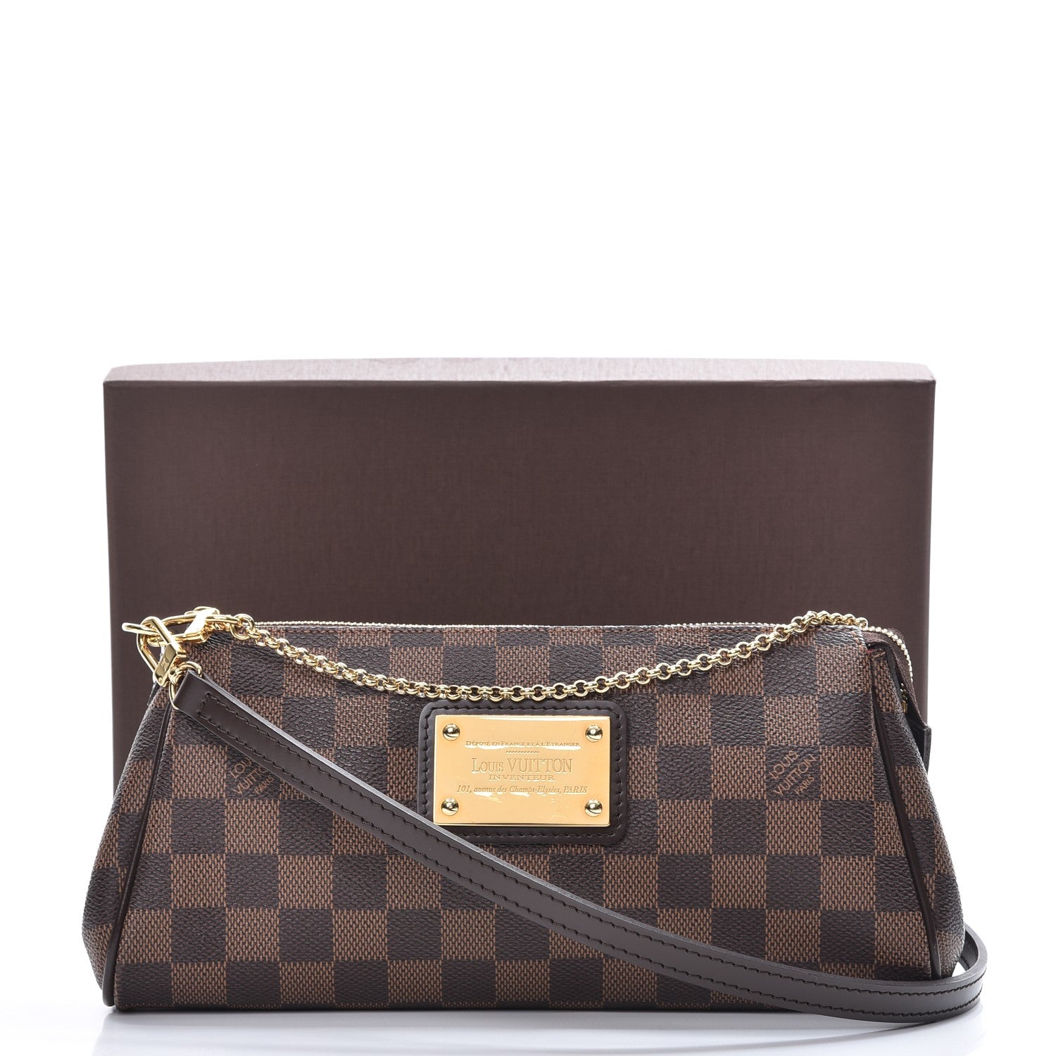 Louis Vuitton Damier Ebene Eva Clutch 9 of 9