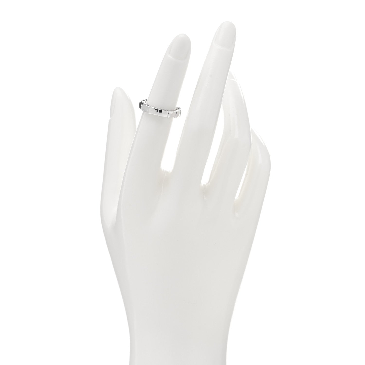 Bulgari 18K White Gold Serpenti Viper Band Ring 48 4.5 2 of 4