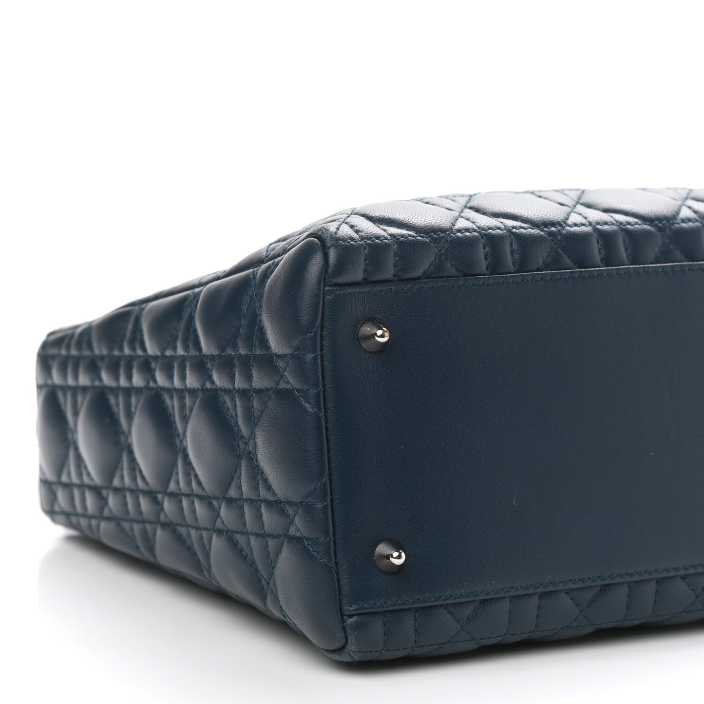 Lambskin Cannage Medium Lady Dior Blue