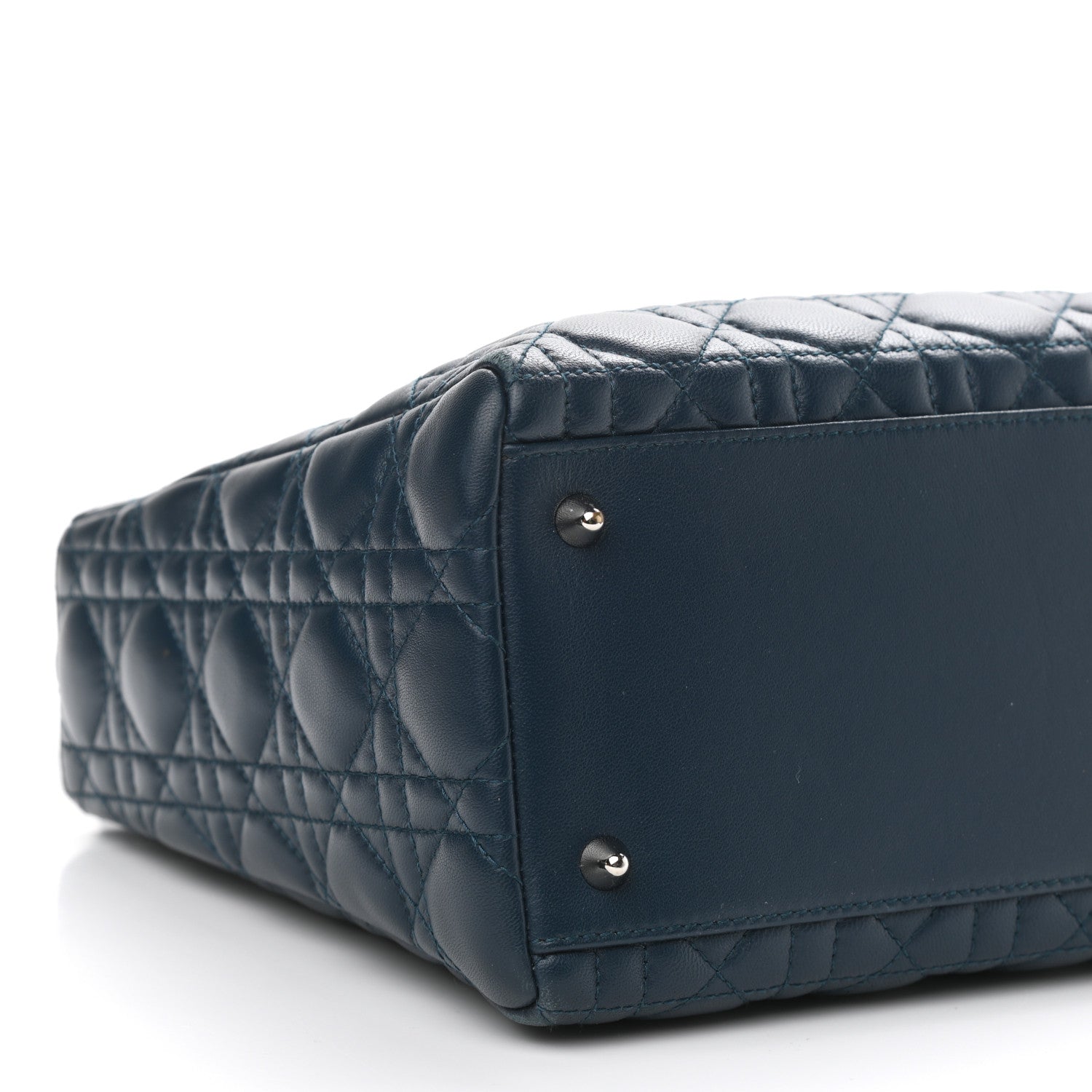 Christian Dior Lambskin Cannage Medium Lady Dior Blue 8 of 11