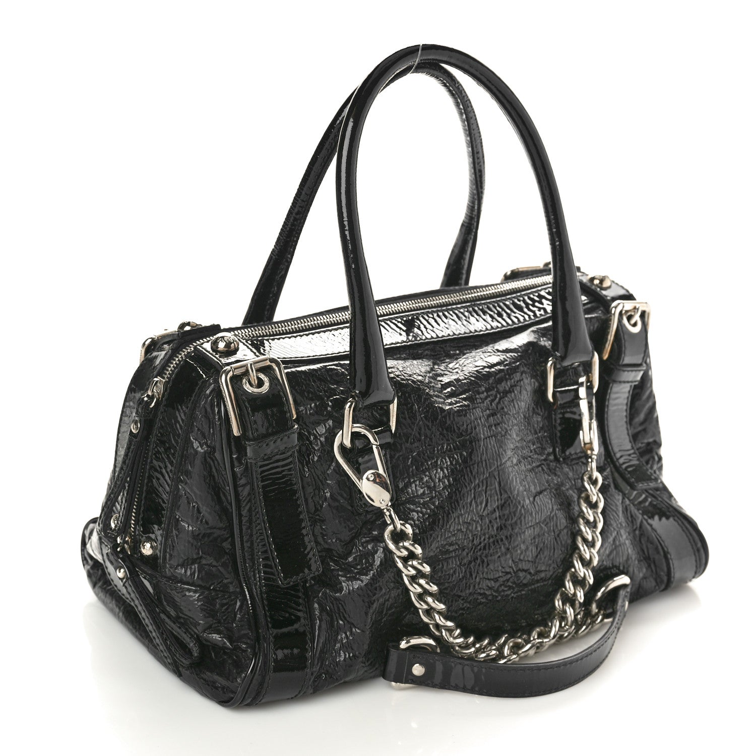 Dolce & Gabbana Naplak Vernice Miss Easy Way Boston Bag Black 3 of 10