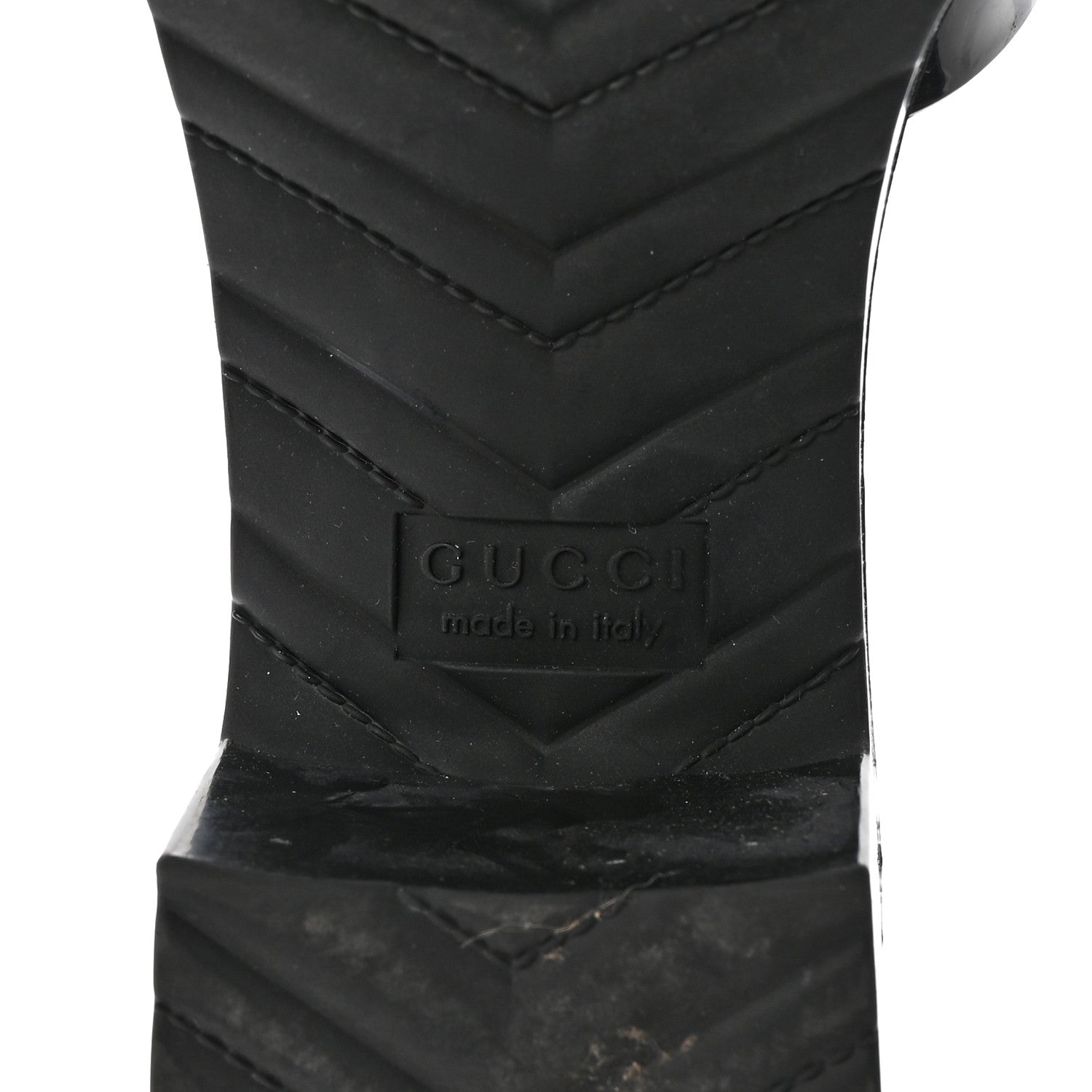 Gucci Rubber Gucci Logo Womens Platform 20/60mm Slide Sandals 39 Black 7 of 8
