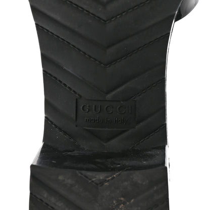 Gucci Rubber Gucci Logo Womens Platform 20/60mm Slide Sandals 39 Black 7 of 8