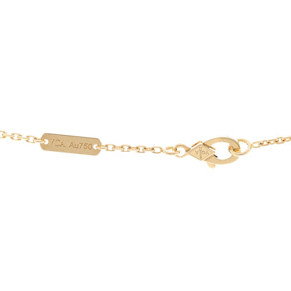 Van Cleef & Arpels 18K Yellow Gold Carnelian Vintage Alhambra Pendant Necklace 4 of 5