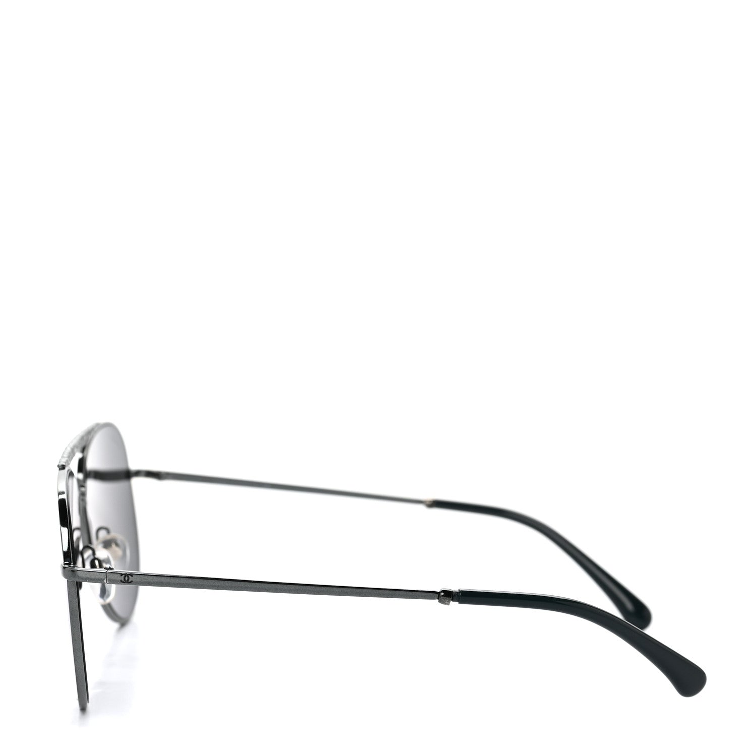 Chanel Metal Pilot Aviator Sunglasses 4231 Black 3 of 8