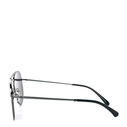 Chanel Metal Pilot Aviator Sunglasses 4231 Black 3 of 8