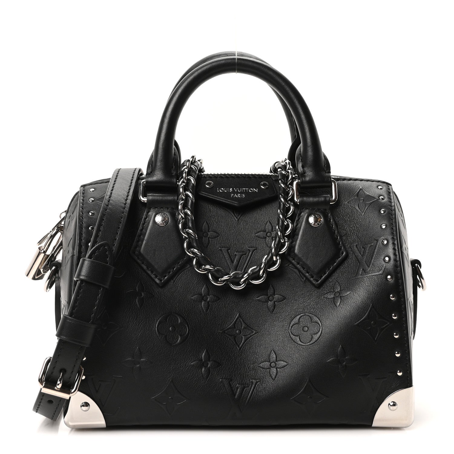 Louis Vuitton Calfskin Monogram Bold Speedy Trunk 20 1 of 10