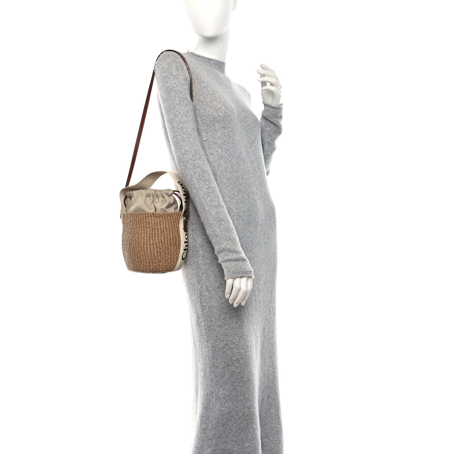 Chloe Natural Woven Fiber Small Woody Basket 2 of 9