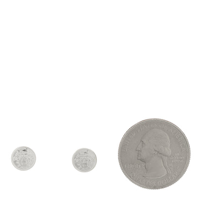 Hermes Sterling Silver TPM Ex-Libris Earrings 2 of 5