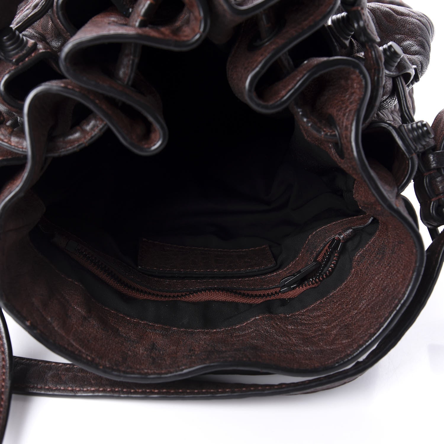 Alexander Wang Pebbled Lambskin Diego Bucket Bag Beet Black Hardware 7 of 11