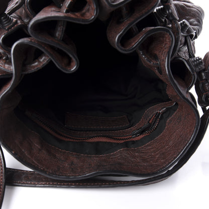 Alexander Wang Pebbled Lambskin Diego Bucket Bag Beet Black Hardware 7 of 11