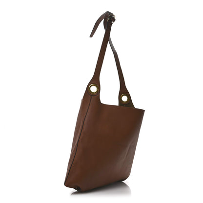 Burberry Calfskin Large Grommet Hobo Tan 3 of 9
